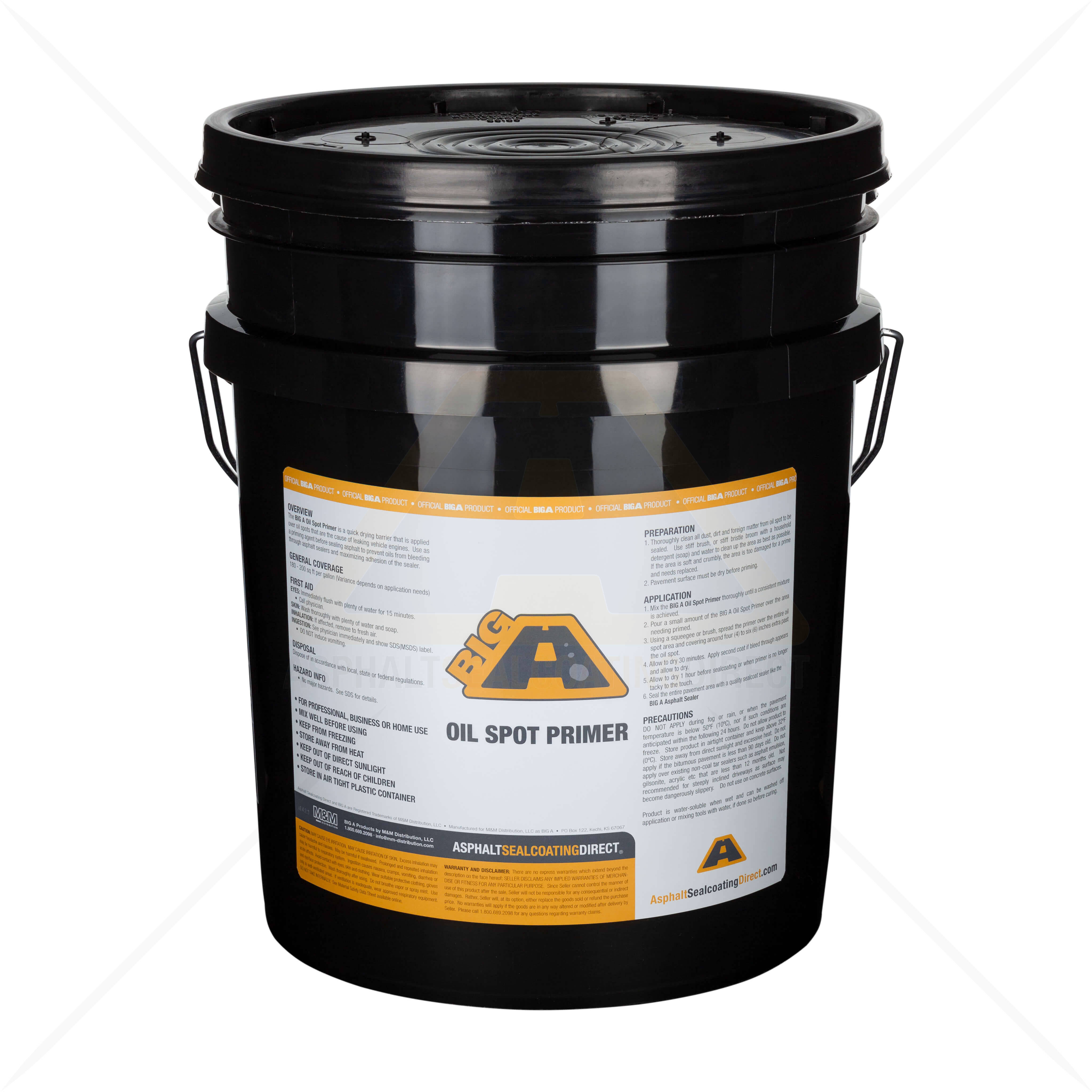 BIG A Asphalt Oil Spot Primer 5 Gallon For Sale | Asphalt Sealcoating ...