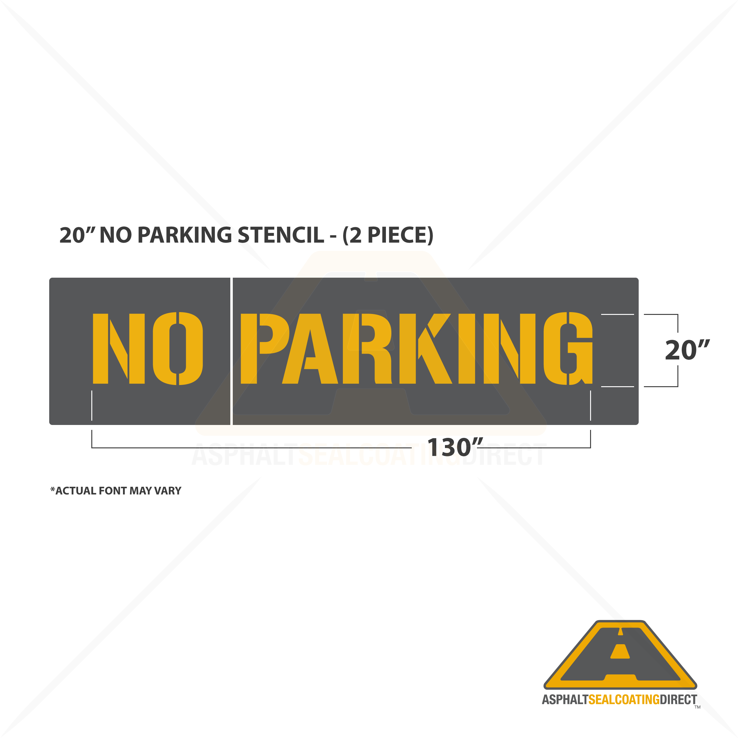 No Parking Zone Stripes Stencil - Parking Lot Stencils - Industrial Stencils